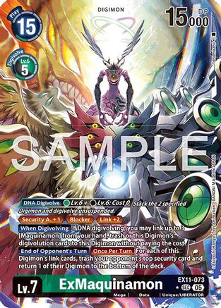 digimon alt art cards ExMaquinamon (Alternate Art) (EX11-073)