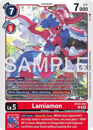 Lamiamon (BT24-016) - Time Stranger
