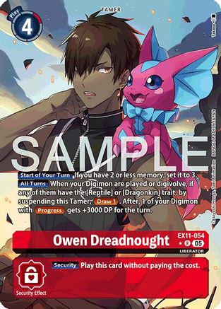 Owen Dreadnought (Alternate Art) (EX11-054) - Dawn of Liberator Foil