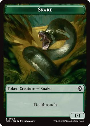 Snake // Scarecrow Double-Sided Token (ECC-8 // 11) - Commander: Lorwyn Eclipsed