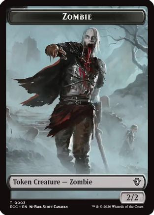 Zombie // Elf Warrior Double-Sided Token (ECC-3 // 4) - Commander: Lorwyn Eclipsed
