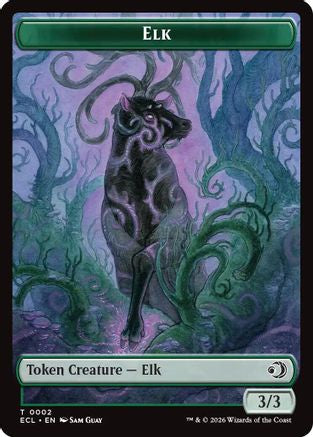Elk // Emblem - Oko, Shadowmoor Scion Double-Sided Token (ECL-2 // 12) - Lorwyn Eclipsed Foil