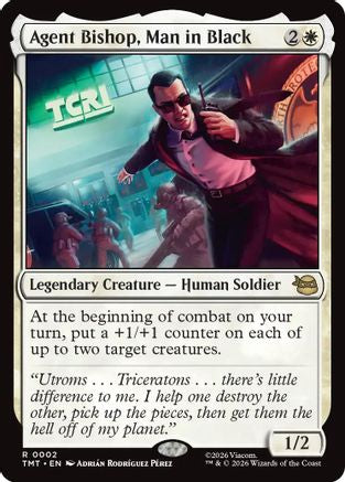 Agent Bishop, Man in Black (TMT-002)  Foil - Teenage Mutant Ninja Turtles