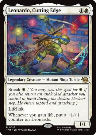 Leonardo, Cutting Edge (TMT-015)  Foil - Teenage Mutant Ninja Turtles