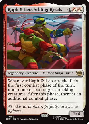 Raph & Leo, Sibling Rivals (TMT-166) - Teenage Mutant Ninja Turtles Foil