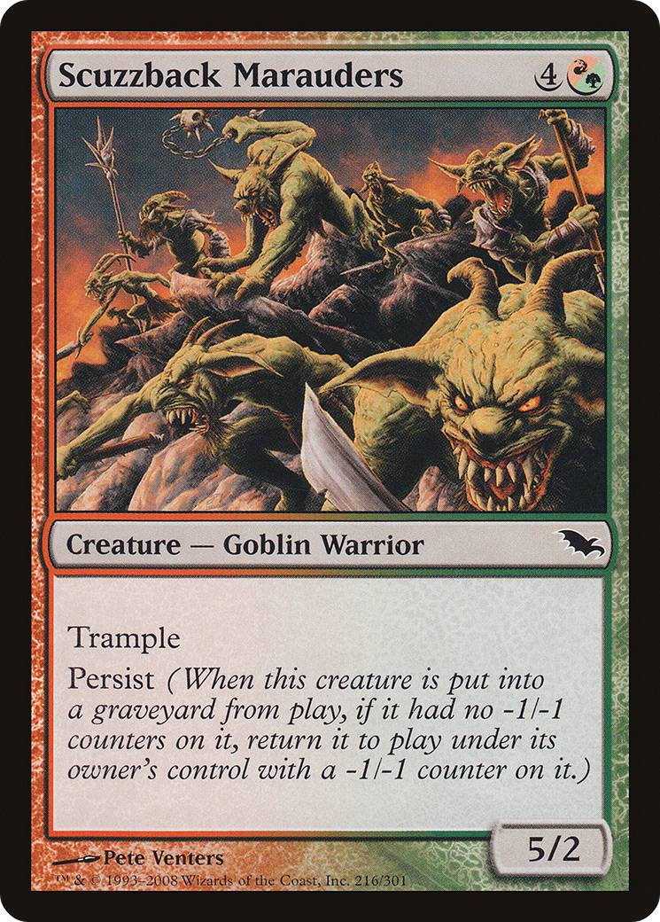 Scuzzback Marauders (SHM-216)  - Shadowmoor