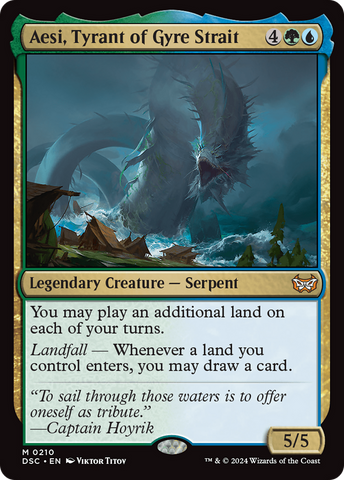 Aesi, Tyrant of Gyre Strait (DSC-210)  - Duskmourn: House of Horror Commander