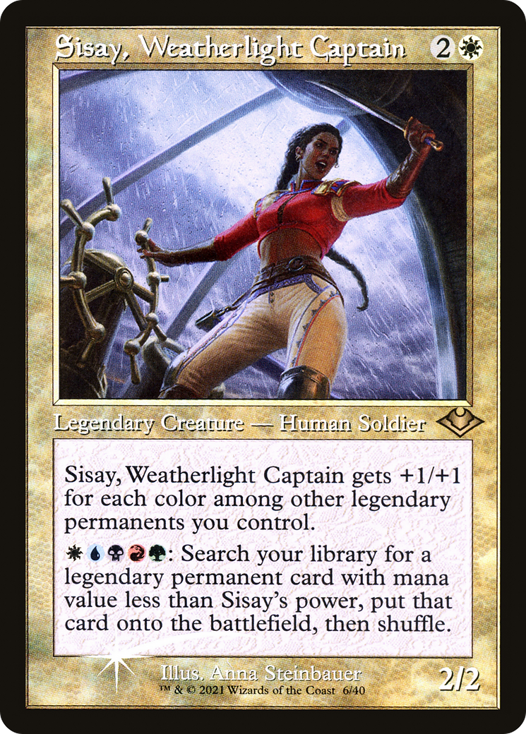 Sisay, Weatherlight Captain (Retro Frame) (MH1-006) - Modern Horizons 1 Timeshifts Etched Foil