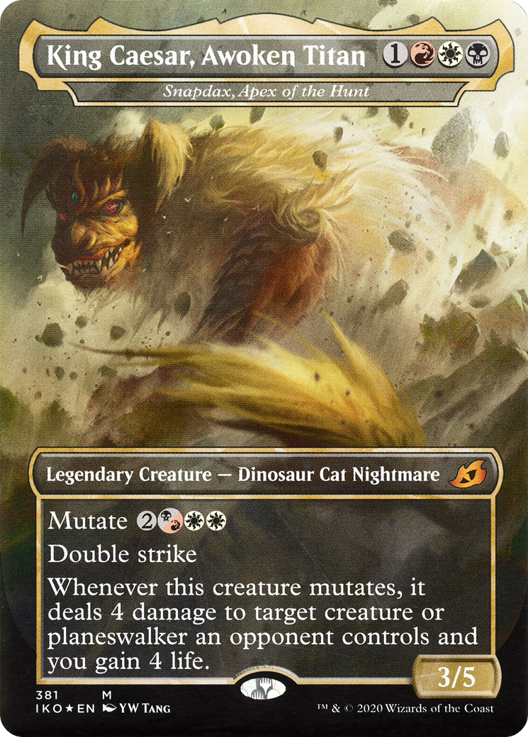 King Caesar, Awoken Titan - Snapdax, Apex of the Hunt (IKO-381)  - Ikoria: Lair of Behemoths / King Caesar, Awoken Titan (Borderless)