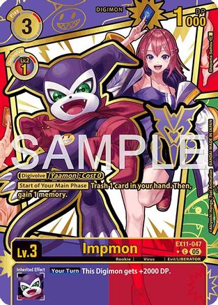 Impmon (Rare Pull) (EX11-047) - Dawn of Liberator Foil