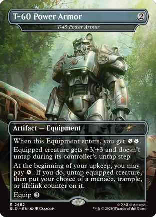 T-60 Power Armor - T-45 Power Armor (SLD-2452)  Foil - Secret Lair Drop Series