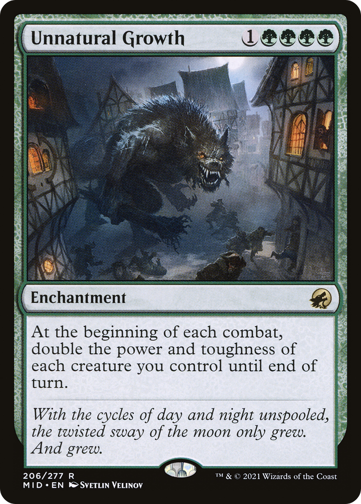 Unnatural Growth (MID-206)  - Innistrad: Midnight Hunt