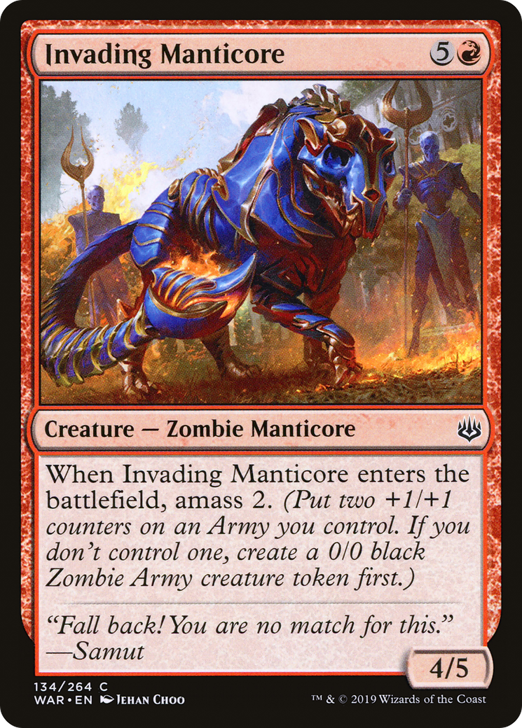 Invading Manticore (WAR-134)  Foil - War of the Spark