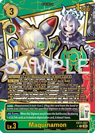 Maquinamon (Rare Pull) (EX11-027) - Dawn of Liberator Foil