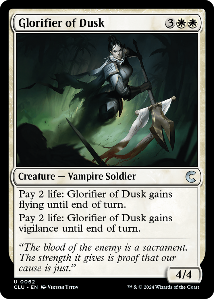Glorifier of Dusk (CLU-062)  - Ravnica: Clue Edition