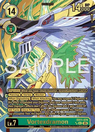 Vortexdramon (Rare Pull) (EX11-074) - Dawn of Liberator Foil