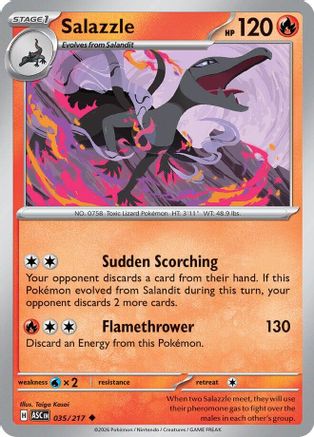 Salazzle 035/217  - Reverse Holofoil ME Ascended Heroes - Uncommon