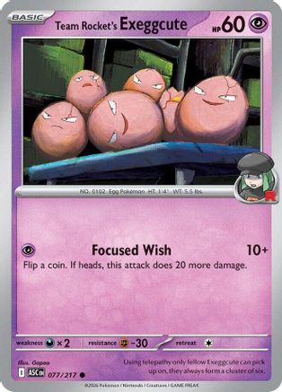Team Rocket's  exeggcute 077/217  ME Ascended Heroes - Common