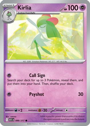 Kirlia 088/217  ME Ascended Heroes - Common