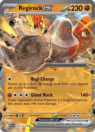 Regirock ex 107/217  - Holofoil ME Ascended Heroes - Double Rare