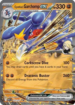 Cynthia's Garchomp ex 111  - Holofoil ME Ascended Heroes - Double Rare
