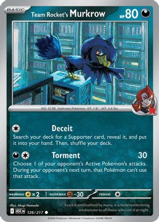 Team Rocket's Murkrow 126/217  ME Ascended Heroes - Common