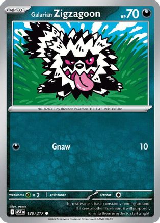Galarian Zigzagoon 130/217  ME Ascended Heroes - Common