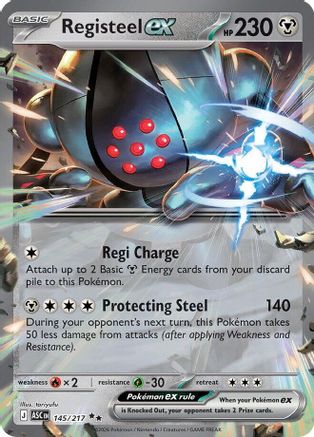 Registeel ex 145/217  - Holofoil ME Ascended Heroes - Double Rare