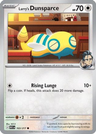 Larry's Dunsparce 163  - Reverse Holofoil ME Ascended Heroes - Common