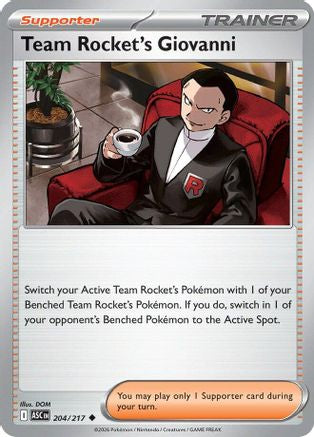 Team Rocket's Giovanni 204/217  ME Ascended Heroes - Uncommon