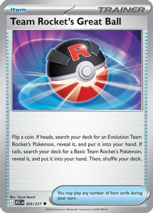 Team Rocket's Great Ball 205  ME Ascended Heroes - Uncommon