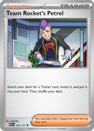 Team Rocket's Petrel 207/217  ME Ascended Heroes - Uncommon