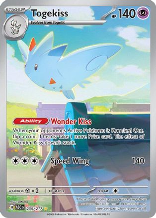 Togekiss 235/217  - Holofoil ME Ascended Heroes - Illustration Rare