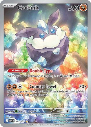 Carbink 242/217  - Holofoil ME Ascended Heroes - Illustration Rare