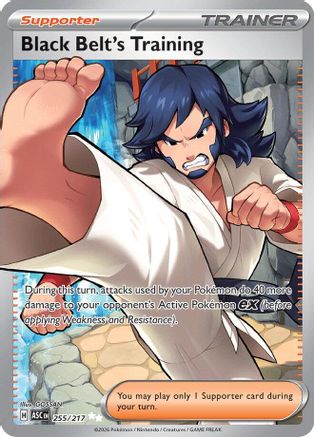 Black Belt's Training 255/217  - Holofoil ME Ascended Heroes - Ultra Rare