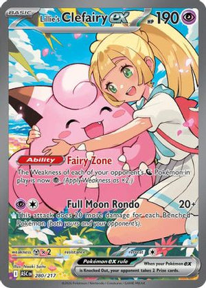 Lillie's Clefairy ex 280/217  - Holofoil ME Ascended Heroes - Special Illustration Rare