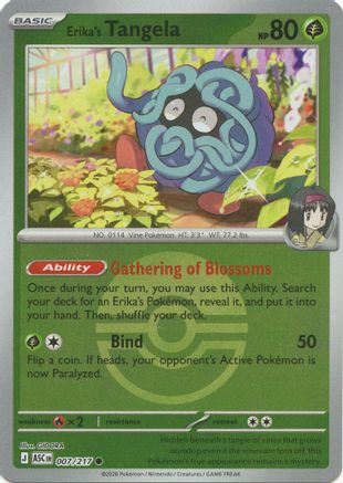Erika's Tangela (Poke Ball) 007/217 - Reverse Holofoil ME Ascended Heroes