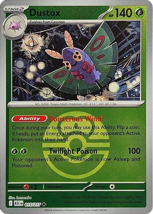 Dustox (Love Ball) 015/217 - Reverse Holofoil ME Ascended Heroes