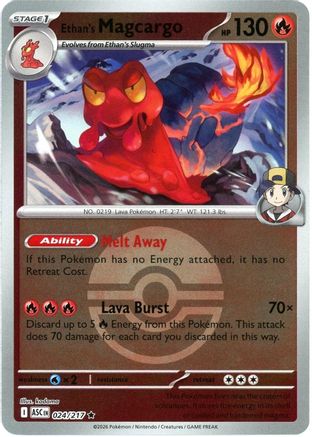Ethan's Magcargo (Poke Ball) 024/217 - Reverse Holofoil ME Ascended Heroes