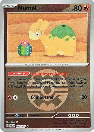 Numel (Quick Ball) 027/217 - Reverse Holofoil ME Ascended Heroes