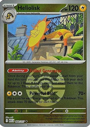 Heliolisk (Quick Ball) 064/217 - Reverse Holofoil ME Ascended Heroes