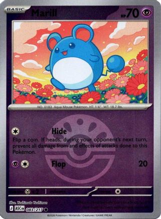 Marill (Friend Ball) 083/217 - Reverse Holofoil ME Ascended Heroes