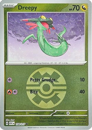 Dreepy (Quick Ball) 158/217 - Reverse Holofoil ME Ascended Heroes