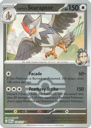 Larry's Staraptor (Poke Ball) 170/217 - Reverse Holofoil ME Ascended Heroes