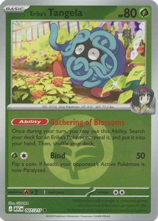 Erika's Tangela (Energy Symbol Pattern) 007/217 - Reverse Holofoil ME Ascended Heroes