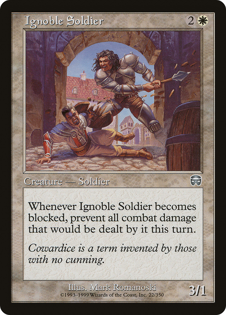 Ignoble Soldier (MMQ-022)  - Mercadian Masques