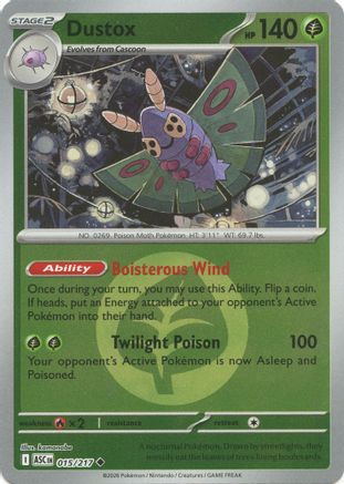 Dustox (Energy Symbol Pattern) 015/217 - Reverse Holofoil ME Ascended Heroes