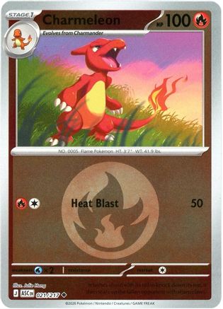 Charmeleon (Energy Symbol Pattern) 021/217  - Reverse Holofoil ME Ascended Heroes - Uncommon
