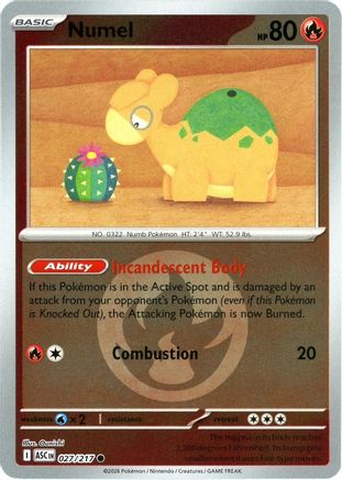 Numel (Energy Symbol Pattern) 027/217 - Reverse Holofoil ME Ascended Heroes
