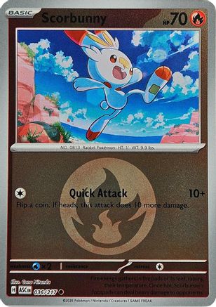 Scorbunny (Energy Symbol Pattern) 036/217 - Reverse Holofoil ME Ascended Heroes